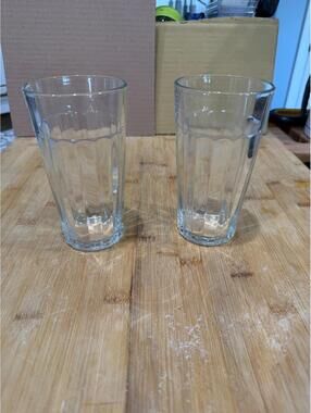 VTG Libbey Duratuff Gibraltar like water Iced Tea Glasses – Set of 2 - 6" tall *